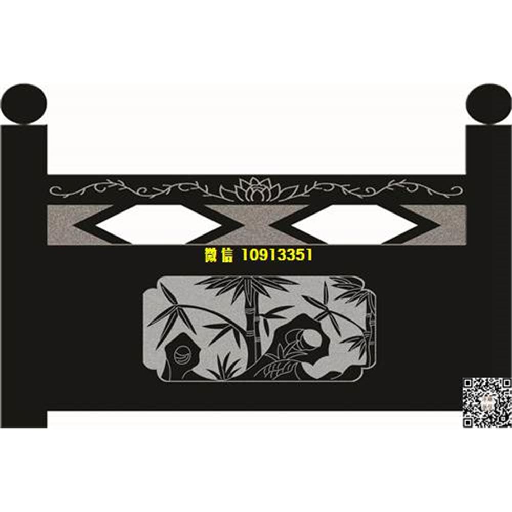 精雕图172竹子栏板精雕图线雕图线条图单线铣底图_电脑雕刻plt文泰矢量图精雕图浮雕图